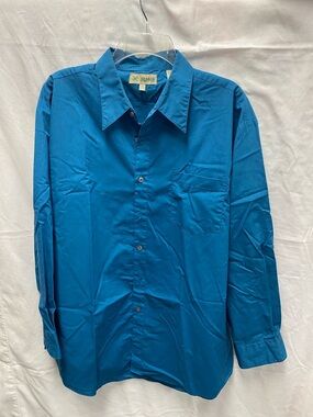 Haband Teal Blue Long-Sleeve Dress Shirt